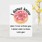 Grappige Valentijnsdag Ik Donut Weet Gevouwen Kaart (Gele Bloem)
