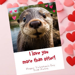 Grappige Valentijnsdag Ik hou meer van je dan otte Feestdagenkaart