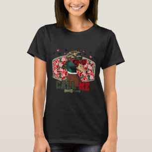 Grappige Valentijnsdag Jongen Eend Jagen Bel Me To T-shirt