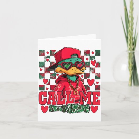 Grappige Valentijnsdag Jongens Eend Jacht Bel Me T Kaart (Voorkant)