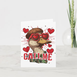 Grappige Valentijnsdag Jongens Eend Jagen Bel Me T Kaart