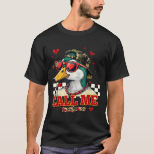 Grappige Valentijnsdag Jongens Eend Jagen Bel Me T T-shirt