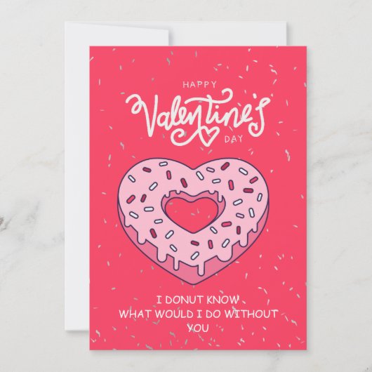 Grappige Valentijnsdag Kaart Donut Jubileum Kaart (Voorkant)