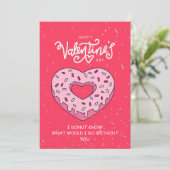 Grappige Valentijnsdag Kaart Donut Jubileum Kaart (Staand voorkant)