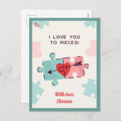 Grappige Valentijnsdag Kaart Kinder puzzel (klaslo (Voorkant / Achterkant)