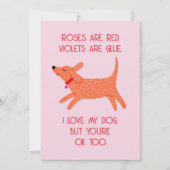 Grappige Valentijnsdag kaart - Love Dog Design (Voorkant)