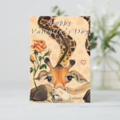 Grappige Valentijnsdag Kaart met romantische Giraf (Staand voorkant)