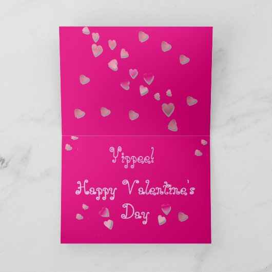 Grappige "Valentijnsdag" Kaart met Schattigee Bass (Binnen)