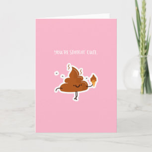 Grappige Valentijnsdag Kaart Poo Stinkin Schatti