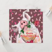 Grappige Valentijnsdag Kaart Romantische Gentleman (Voorkant / Achterkant in situ)