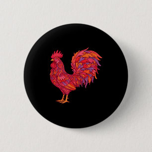 Grappige Valentijnsdag Kippenhart Kippen Moeder Co Ronde Button 5,7 Cm