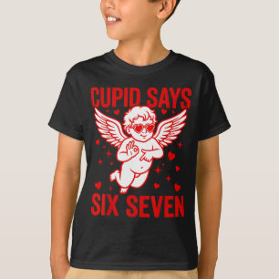 Grappige Valentijnsdag Koe Zegt Zes Zeven Meme Mei T-shirt