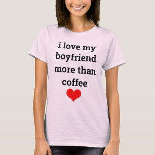 Grappige Valentijnsdag Koffie Vriendje Quote Roze T-shirt