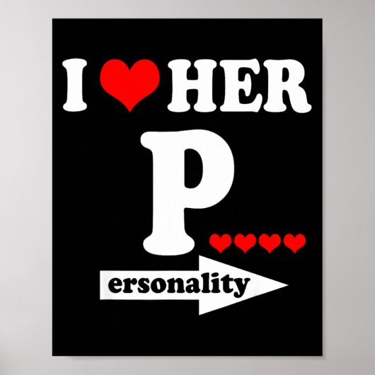 Grappige Valentijnsdag Koppel Matching Ik Hou Van  Poster (Voorkant)