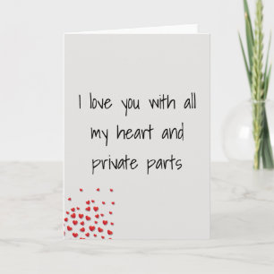 Grappige Valentijnsdag Liefde voor je Intieme Dele Kaart
