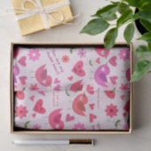 Grappige Valentijnsdag Liefdesvogels Met Hartjes Tissuepapier (Geschenk)
