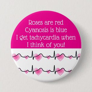 Grappige Valentijnsdag Nurse Doctor Button