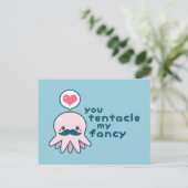 Grappige Valentijnsdag Octopus Feestdagenkaart (Staand voorkant)