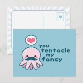 Grappige Valentijnsdag Octopus Feestdagenkaart (Voorkant / Achterkant)