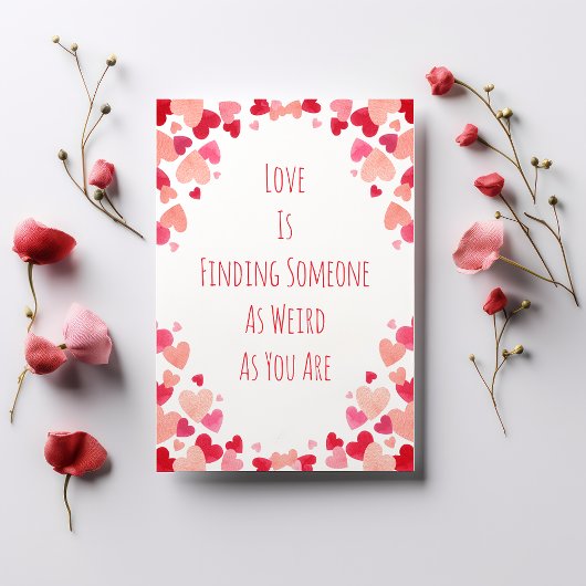 Grappige Valentijnsdag Persoonlijke Harten Kaart