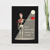 Grappige Valentijnsdag Skelet, Beender- echte bewo Kaart (Voorkant)
