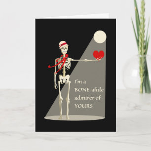 Grappige Valentijnsdag Skelet, Bone-afide Bewonder Kaart
