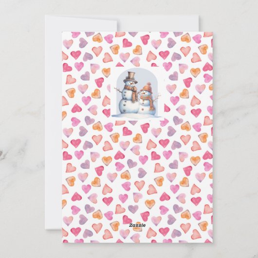 Grappige Valentijnsdag sneeuwman beter dan je Scha Feestdagenkaart (Achterkant)