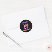 Grappige Valentijnsdag Sprunki hart voor kinderen  Ronde Sticker (Envelop)