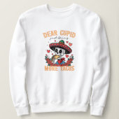 Grappige Valentijnsdag Taco Lover Skeleton Trui (Design voorkant)