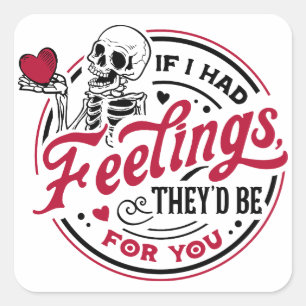 Grappige Valentijnsdag Vierkante Sticker