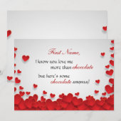 Grappige Valentijnsdag voor Chocolade Liefhebbers Feestdagenkaart (Voorkant / Achterkant)