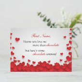 Grappige Valentijnsdag voor Chocolade Liefhebbers Feestdagenkaart (Staand voorkant)