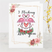 Grappige Valentijnsdag Vouwkaart Kaart (Gele Bloem)