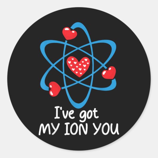 Grappige Valentijnsdag wetenschapsleraar Ive Got M Ronde Sticker (Voorkant)