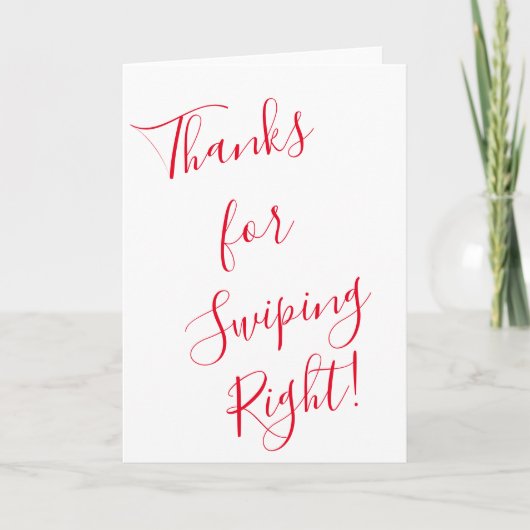 Grappige Valentijnsdagkaart Bedankt voor Swipen na Feestdagen Kaart (Voorkant)