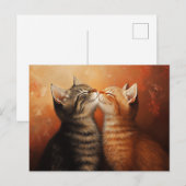 Grappige Valentijnse kittens zoenen Briefkaart (Voorkant / Achterkant)