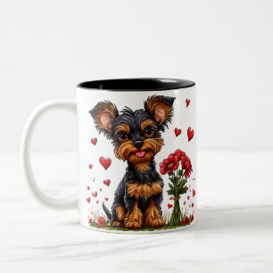 ☕ Grappige Valentijnshond Beker Voor Liefdes Cadea Tweekleurige Koffiemok