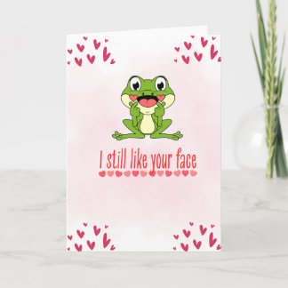 Grappige Valentijnskaart – Cute Kikker “Ik hou nog Kaart