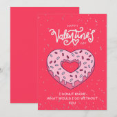 Grappige Valentijnskaart Donut Jubileum Kaart (Voorkant / Achterkant)