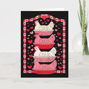 Grappige Valentijnskaart Hen In Nest Vintage Groot Kaart
