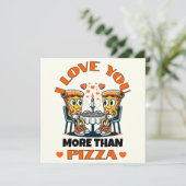 Grappige Valentijnskaart Ik hou meer van jou dan v Feestdagenkaart (Staand voorkant)