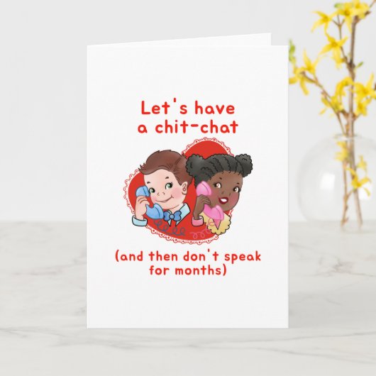 Grappige valentijnskaart kaart (Gele Bloem)