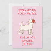 Grappige Valentijnskaart - Love Dog Design Feestdagenkaart (Voorkant)