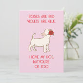 Grappige Valentijnskaart - Love Dog Design Feestdagenkaart (Staand voorkant)