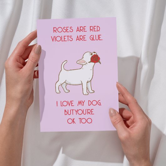 Grappige Valentijnskaart - Love Dog Design Feestdagenkaart