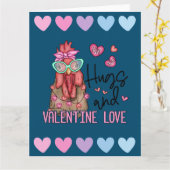 Grappige Valentijnskaart met een kip Kaart (Gele Bloem)