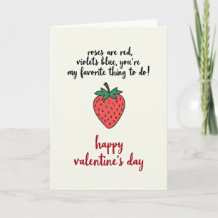 Grappige Valentijnskaart met liefdesgedicht Kaart