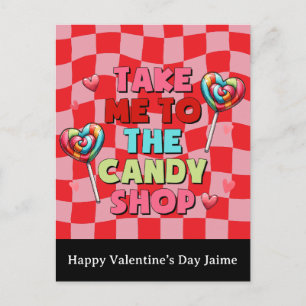 Grappige Valentijnskaart met Snoepjes Briefkaart