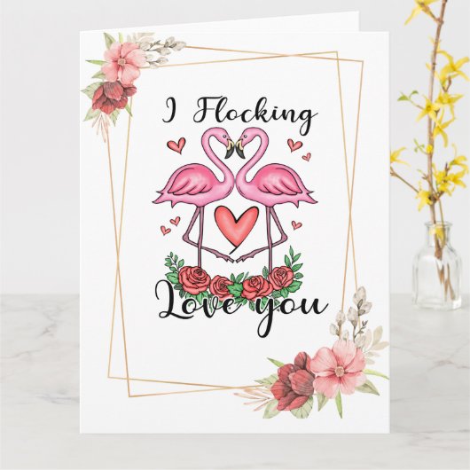 Grappige Valentijnskaart met Vouw Kaart (Gele Bloem)