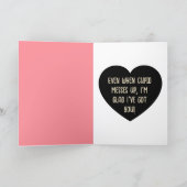 Grappige Valentijnskaart “Missie Mislukt Feestdagen Kaart (Binnen)